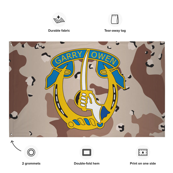 U.S. Army 7th Cavalry Regiment Chocolate-Chip Camo Flag Tactically Acquired   