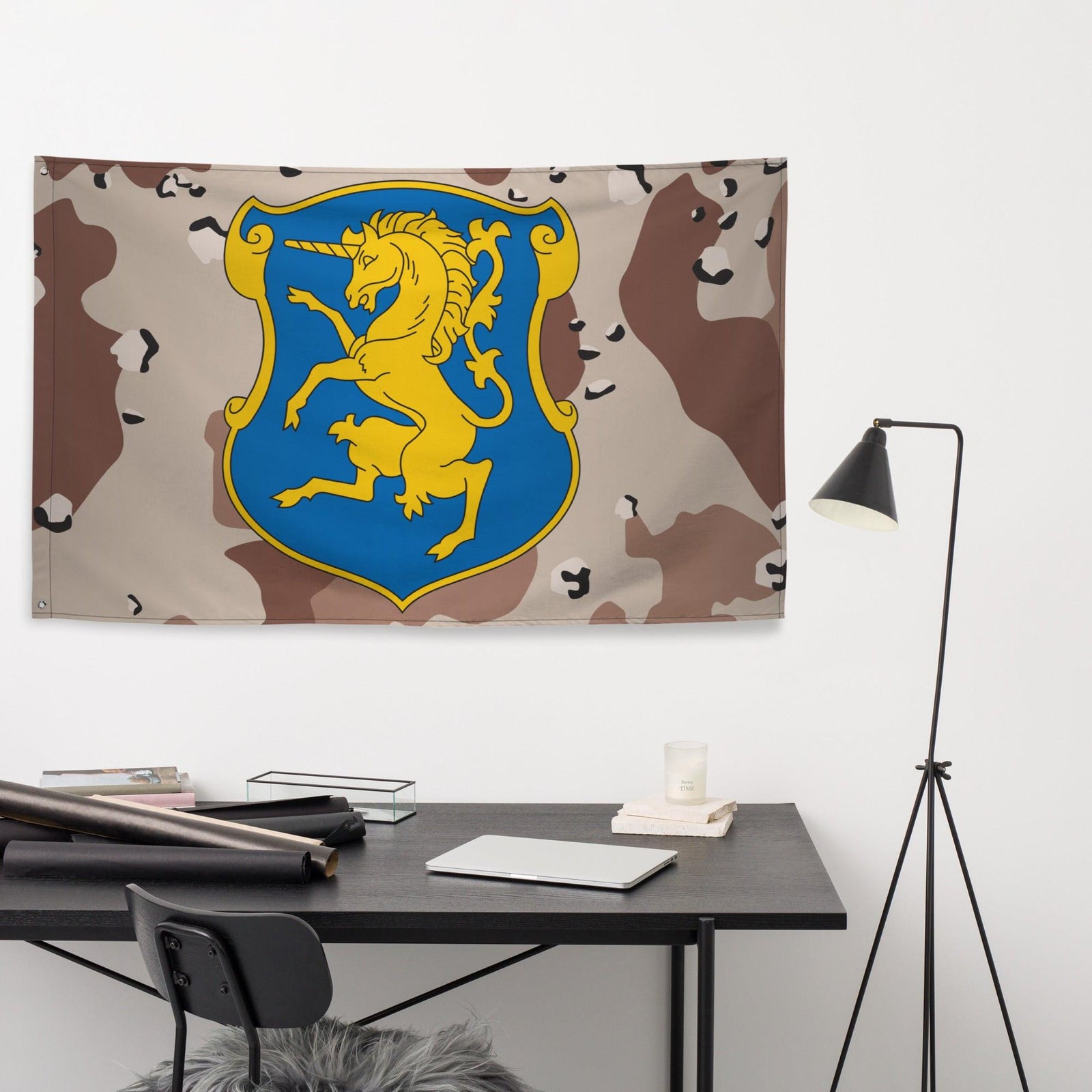 6th Cavalry Regiment Chocolate-Chip Camo Flag Tactically Acquired   