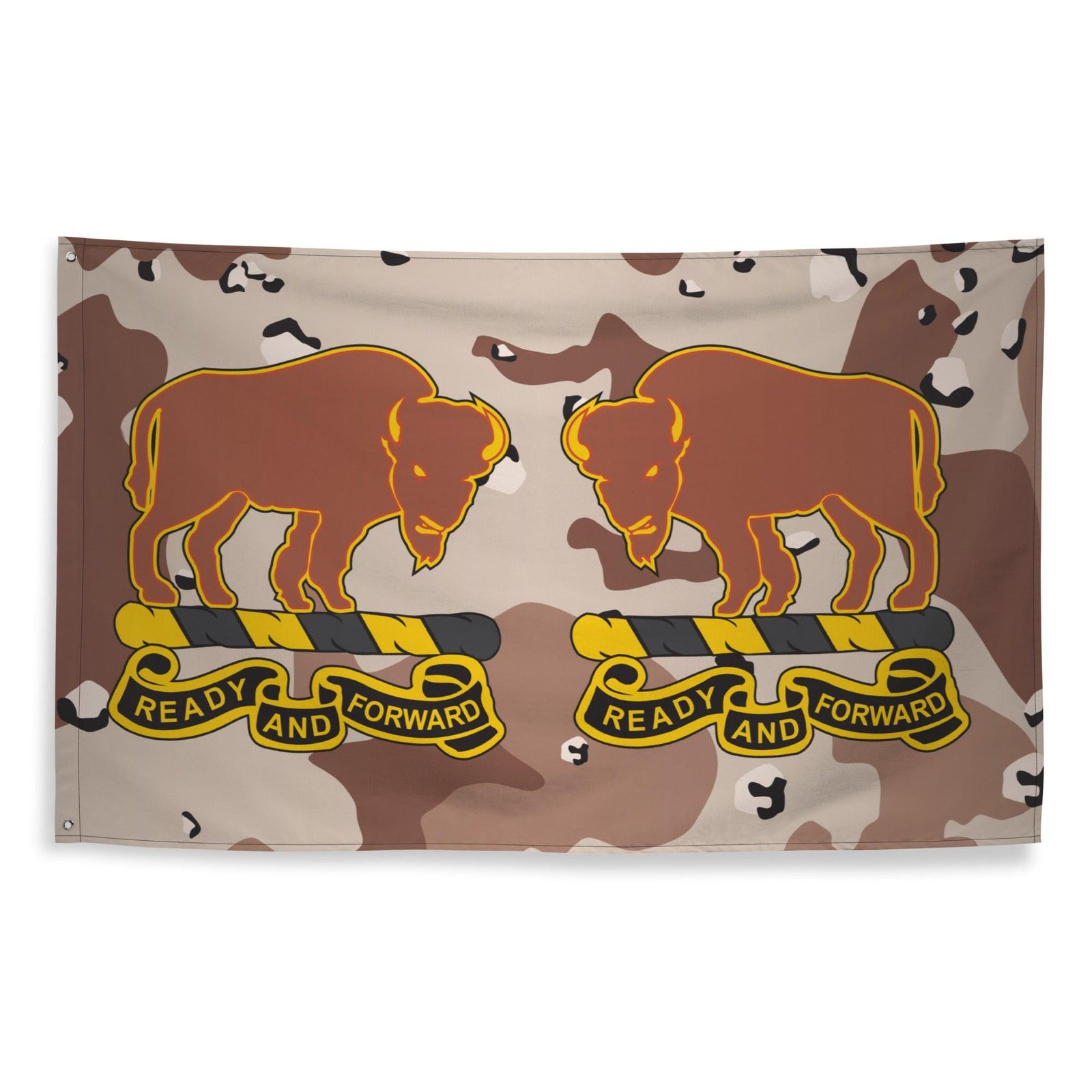 U.S. Army 10th Cavalry Regiment Chocolate-Chip Camo Flag Tactically Acquired   