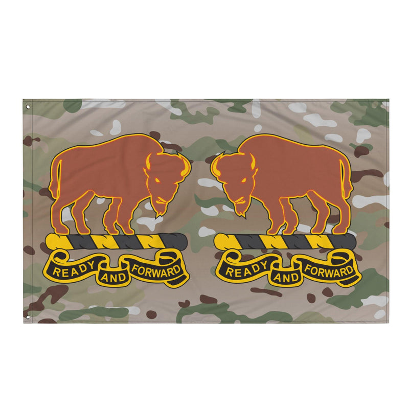 U.S. Army 10th Cavalry Regiment Multicam Wall Flag
