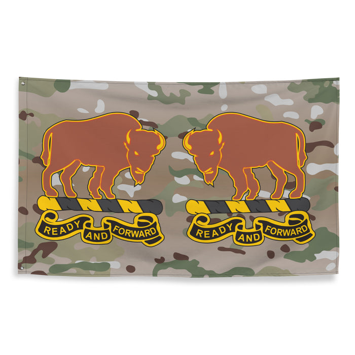 U.S. Army 10th Cavalry Regiment Multicam Wall Flag Tactically Acquired   