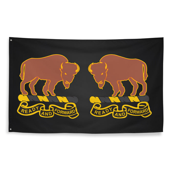 U.S. Army 10th Cavalry Regiment Black Wall Flag Tactically Acquired   
