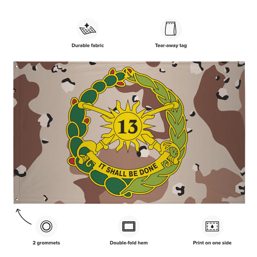 13th Cavalry Regiment Chocolate-Chip Camo Flag Tactically Acquired   