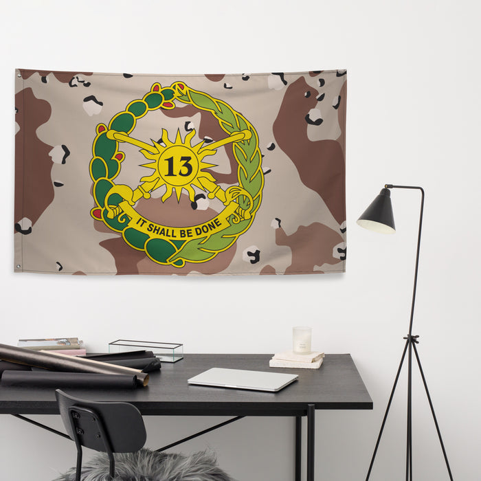 13th Cavalry Regiment Chocolate-Chip Camo Flag Tactically Acquired   