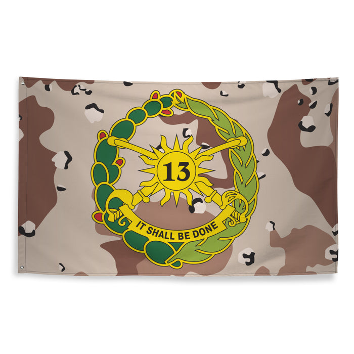 13th Cavalry Regiment Chocolate-Chip Camo Flag Tactically Acquired   