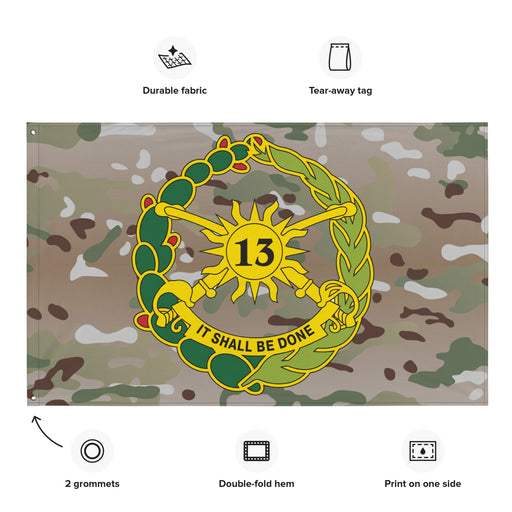 13th Cavalry Regiment Multicam Flag Tactically Acquired   