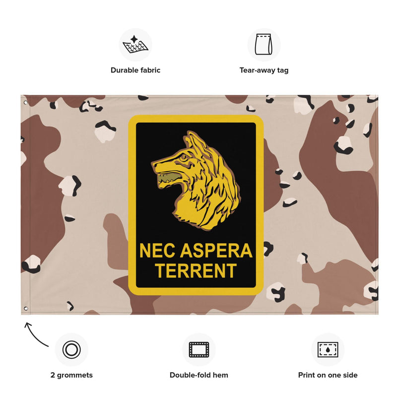 U.S. Army 27th Infantry Regiment 'Wolfhounds' Chocolate-Chip Camo Flag