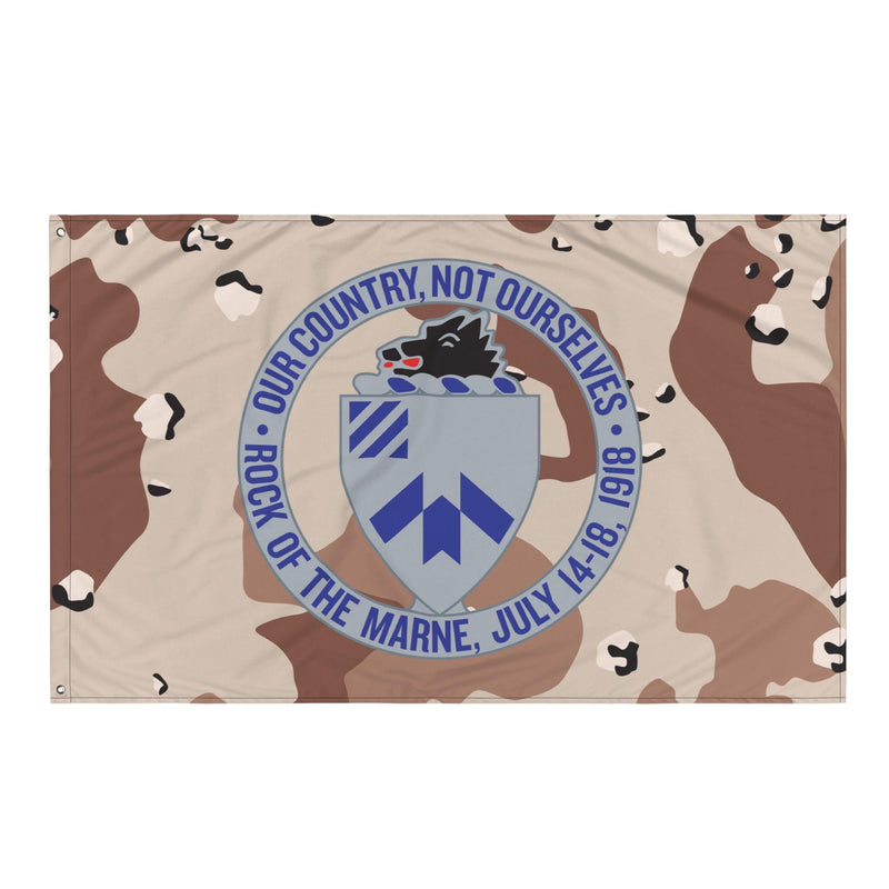 U.S. Army 30th Infantry Regiment Chocolate-Chip Camo Flag