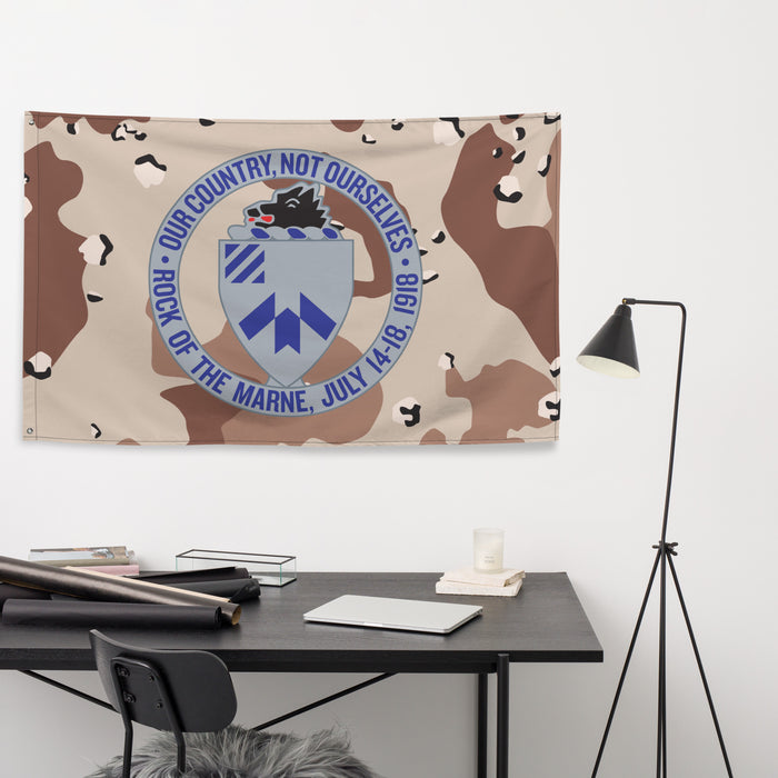 U.S. Army 30th Infantry Regiment Chocolate-Chip Camo Flag Tactically Acquired   