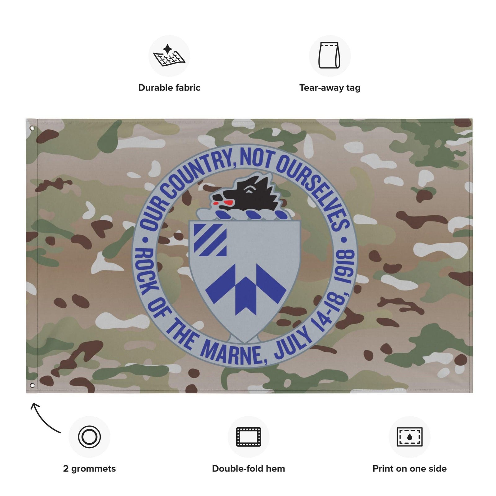 U.S. Army 30th Infantry Regiment Multicam Flag Tactically Acquired   