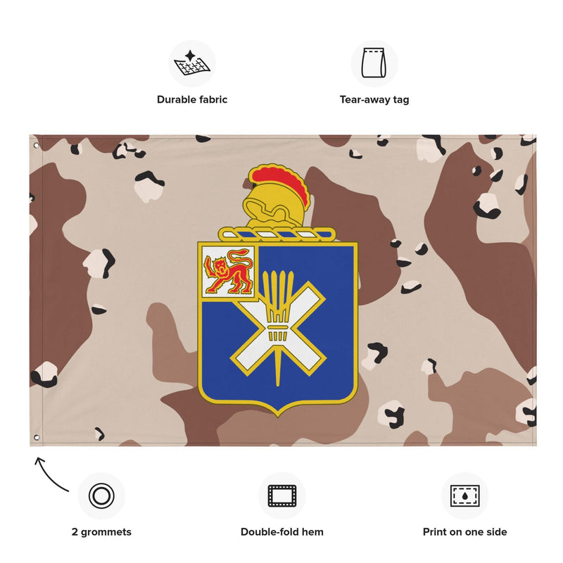 U.S. Army 32nd Infantry Regiment Chocolate-Chip Camo Flag