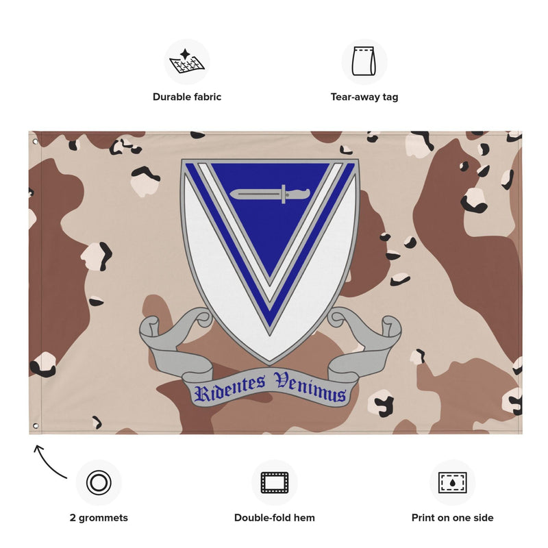 U.S. Army 33rd Infantry Regiment Chocolate-Chip Camo Flag