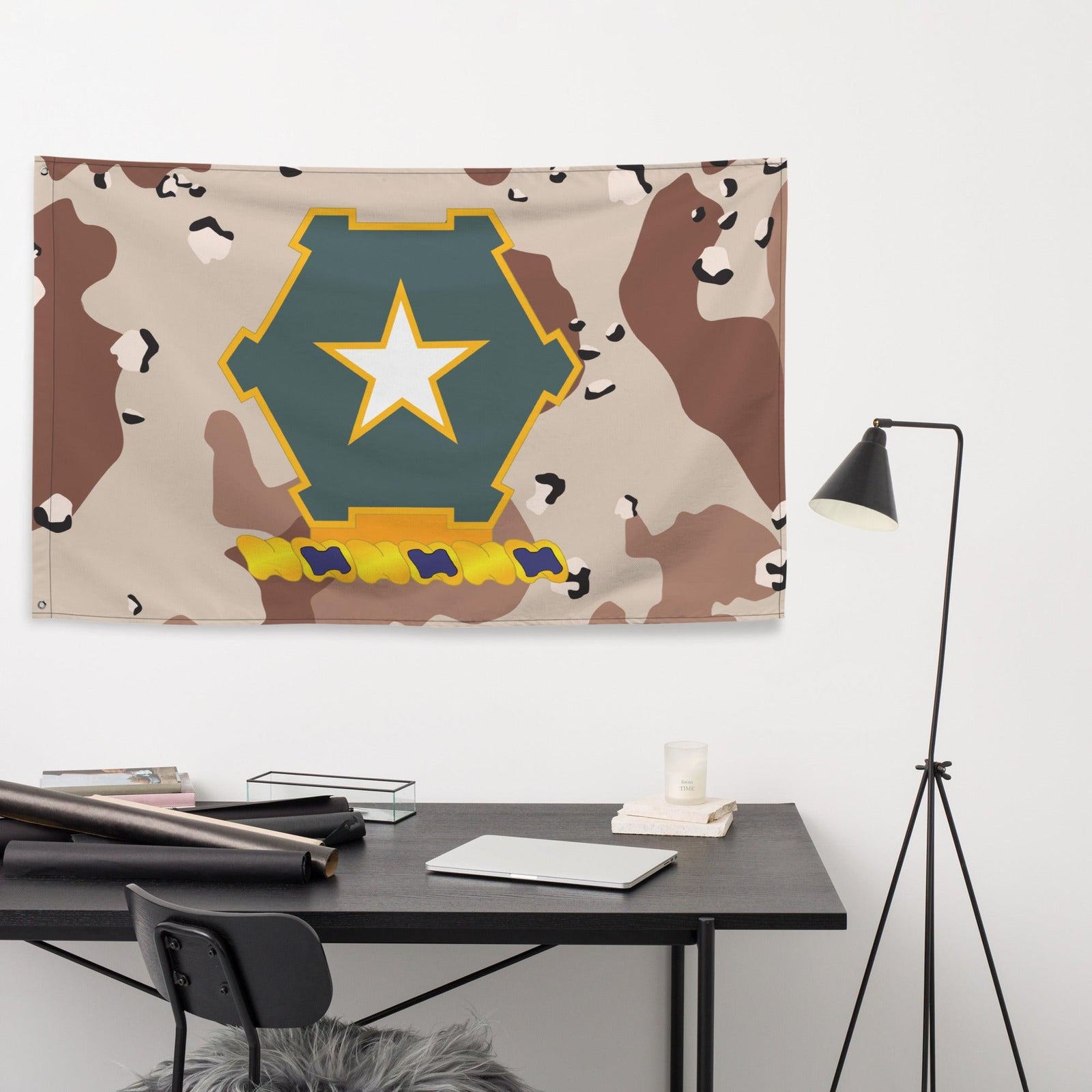 U.S. Army 36th Infantry Regiment Chocolate-Chip Camo Flag Tactically Acquired   