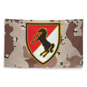 11th Armored Cavalry Regiment (11th ACR) Chocolate-Chip Camo Flag Tactically Acquired   