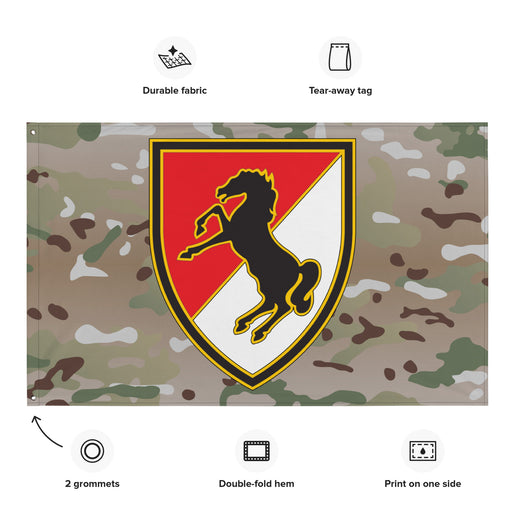 11th Armored Cavalry Regiment (11th ACR) Multicam Flag Tactically Acquired   