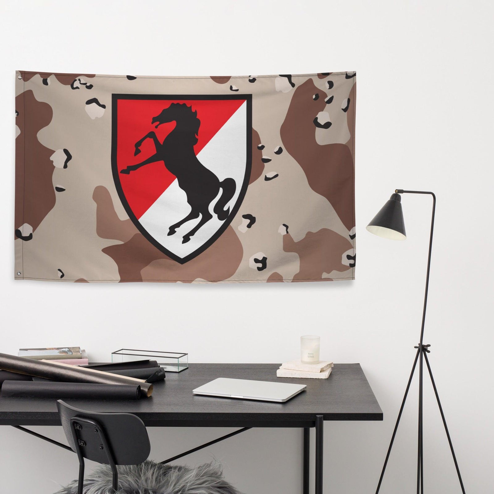 U.S. Army 11th ACR SSI Emblem Chocolate-Chip Camo Flag Tactically Acquired   