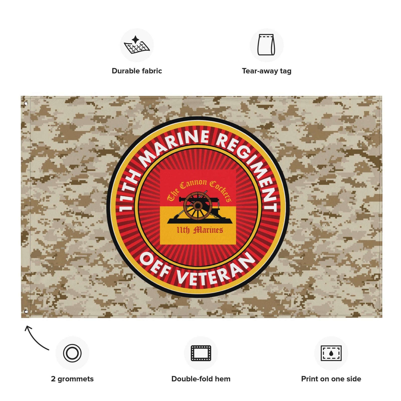 11th Marine Regiment Enduring Freedom OEF Veteran MARPAT Flag Tactically Acquired   
