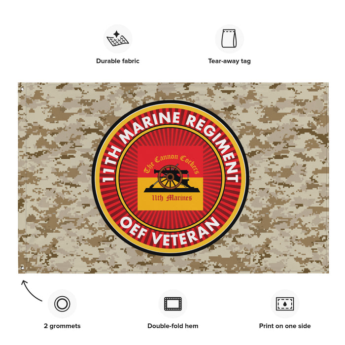 11th Marine Regiment Enduring Freedom OEF Veteran MARPAT Flag Tactically Acquired   