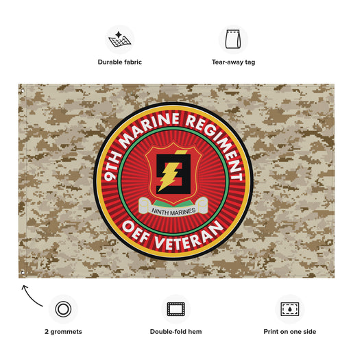 9th Marine Regiment Enduring Freedom OEF Veteran MARPAT Flag Tactically Acquired   