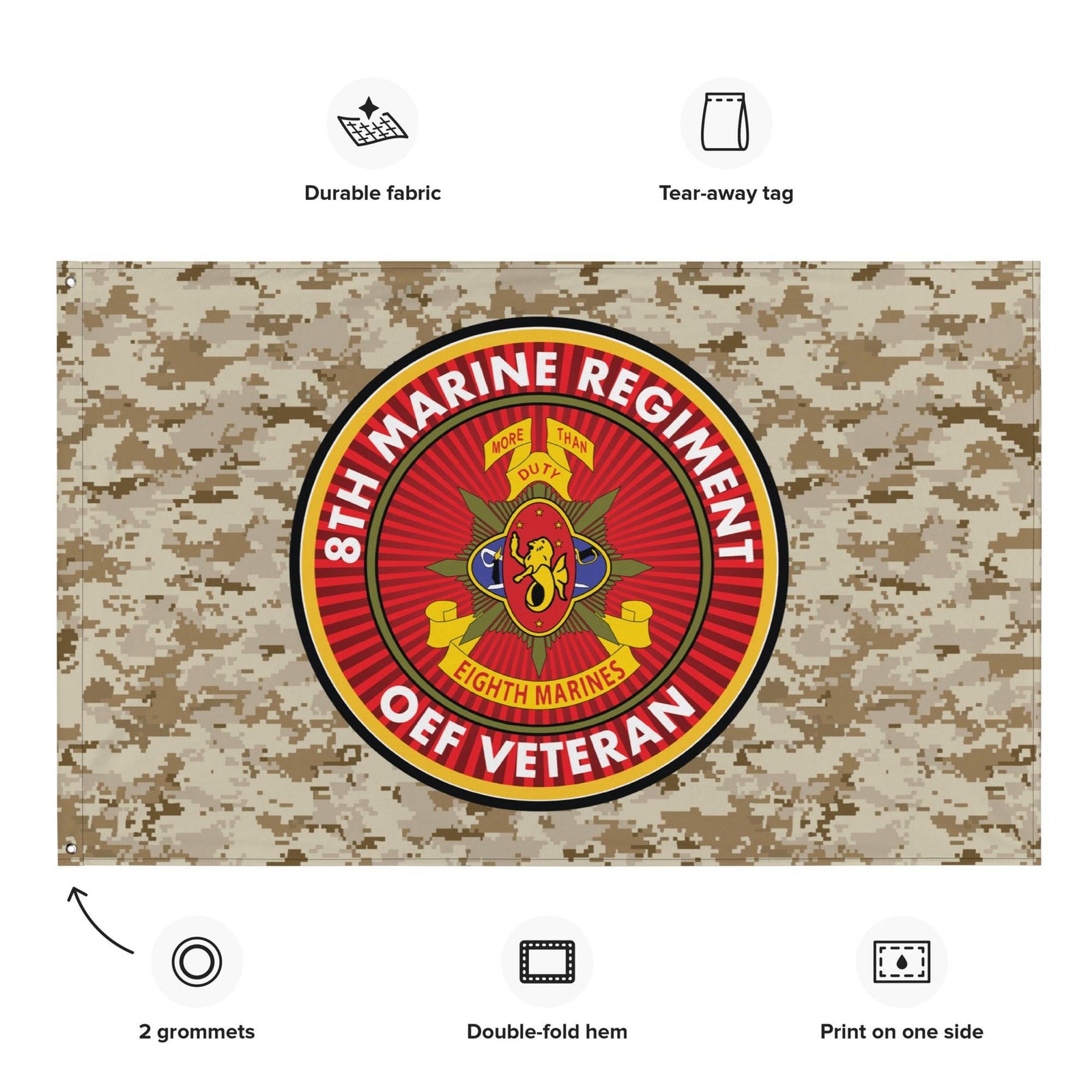 8th Marine Regiment Enduring Freedom OEF Veteran MARPAT Flag Tactically Acquired   