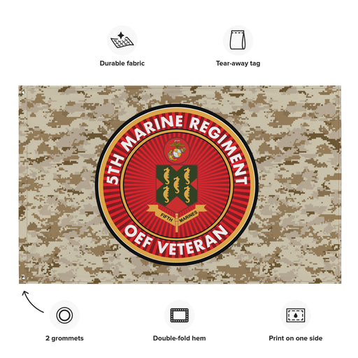 5th Marine Regiment Enduring Freedom OEF Veteran MARPAT Flag Tactically Acquired   