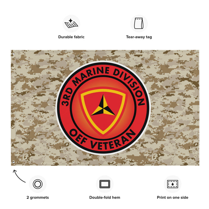3rd Marine Division Enduring Freedom OEF Veteran MARPAT Flag Tactically Acquired   
