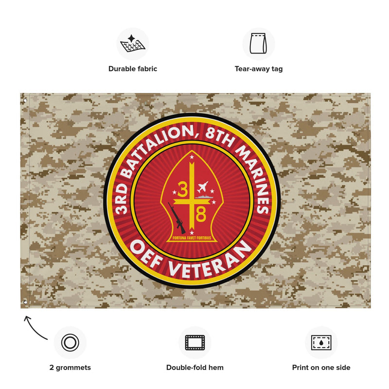 3/8 Marines Operation Enduring Freedom OEF Veteran MARPAT Flag