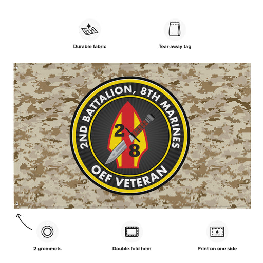 2/8 Marines Operation Enduring Freedom OEF Veteran MARPAT Flag Tactically Acquired   