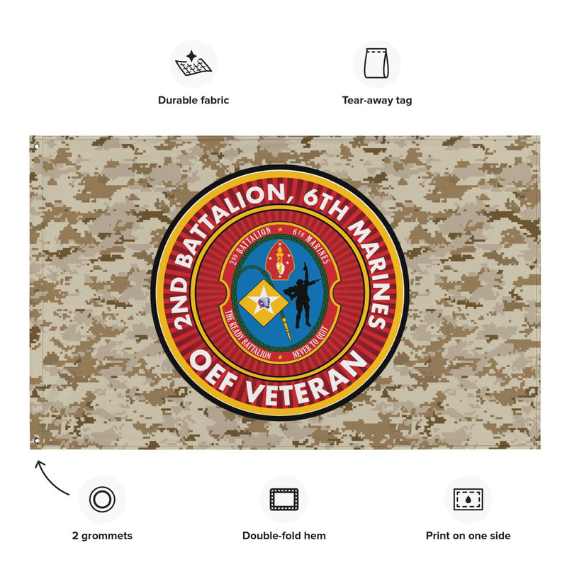 2/6 Marines Operation Enduring Freedom OEF Veteran MARPAT Flag