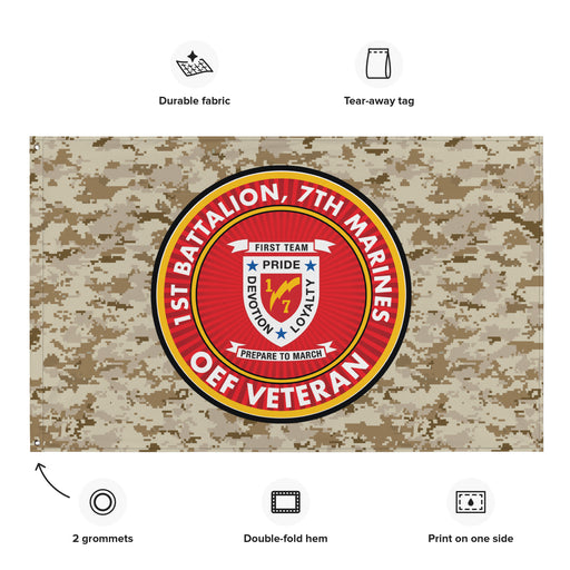 1/7 Marines Operation Enduring Freedom Veteran MARPAT Flag Tactically Acquired   