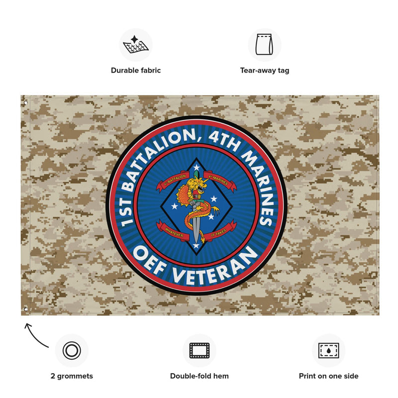 1/4 Marines Operation Enduring Freedom Veteran MARPAT Flag