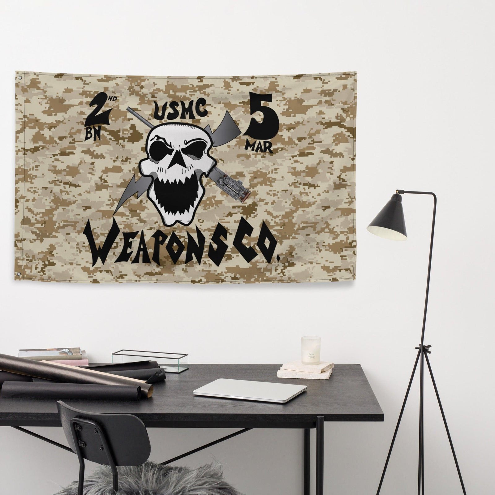 2-5 Marines Weapons 'Whiskey' Company OIF MARPAT Flag Tactically Acquired   