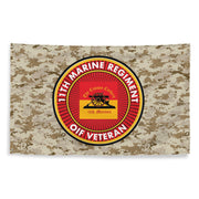 11th Marine Regiment OIF Veteran Emblem MARPAT Flag Tactically Acquired   