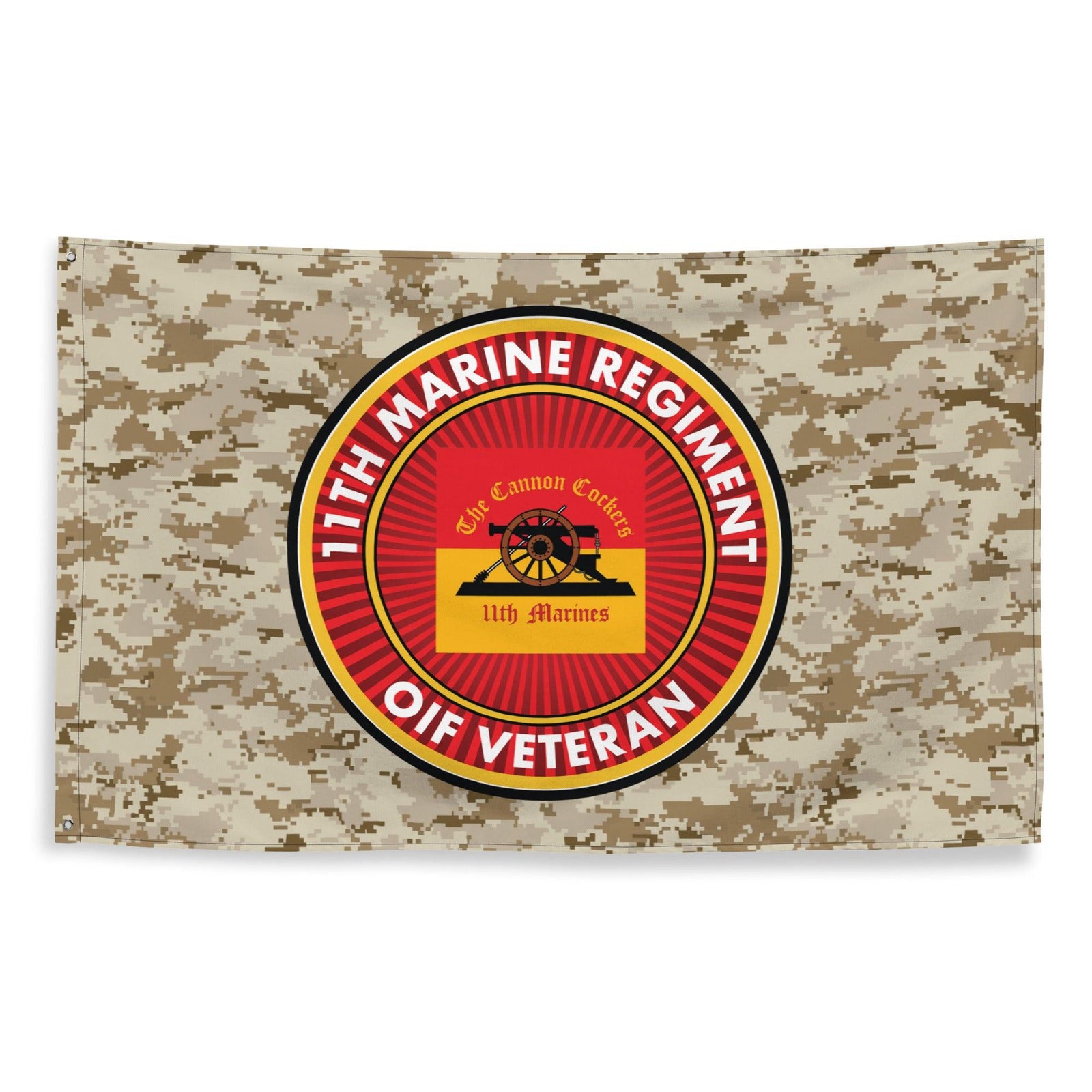 11th Marine Regiment OIF Veteran Emblem MARPAT Flag Tactically Acquired   