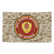 10th Marine Regiment OIF Veteran Emblem MARPAT Flag Tactically Acquired   