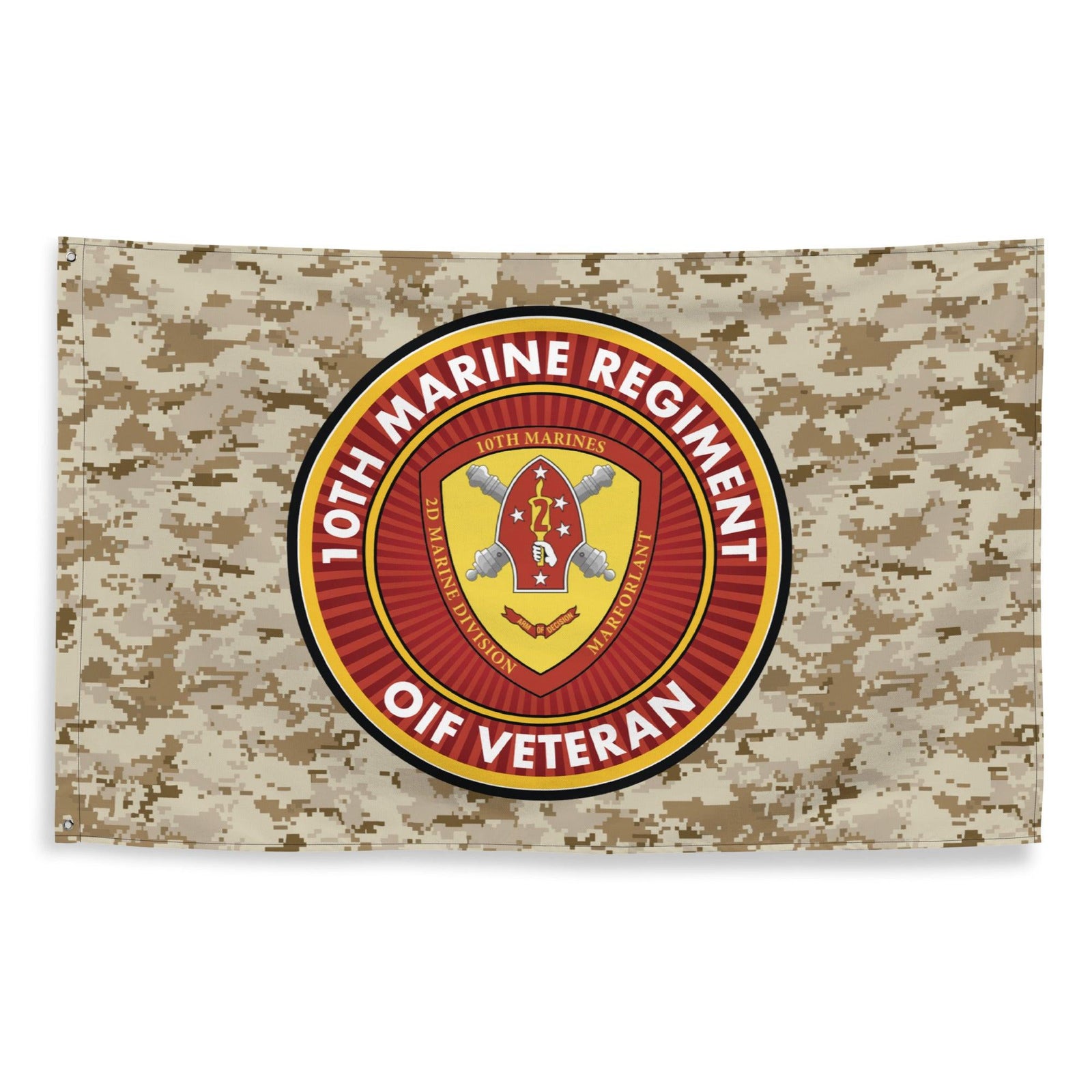 10th Marine Regiment OIF Veteran Emblem MARPAT Flag Tactically Acquired   