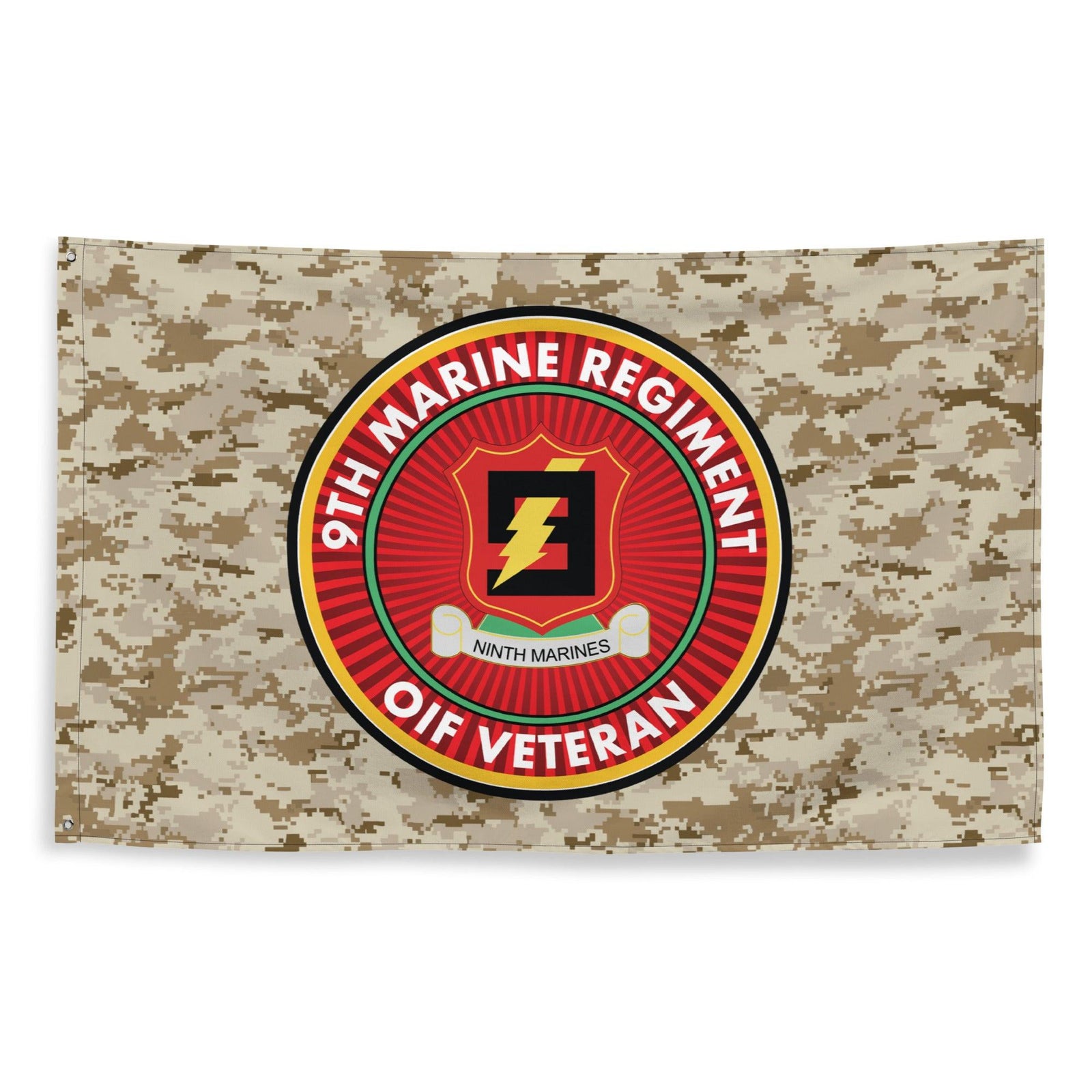 9th Marine Regiment OIF Veteran Emblem MARPAT Flag Tactically Acquired   