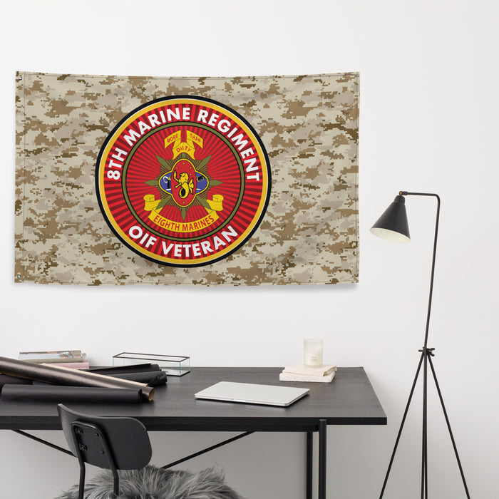 8th Marine Regiment OIF Veteran Emblem MARPAT Flag Tactically Acquired   