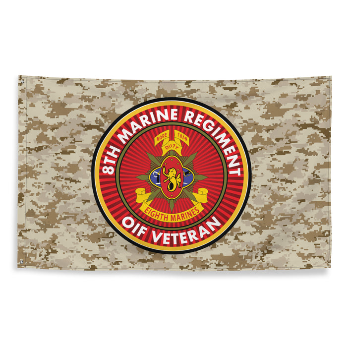 8th Marine Regiment OIF Veteran Emblem MARPAT Flag Tactically Acquired   