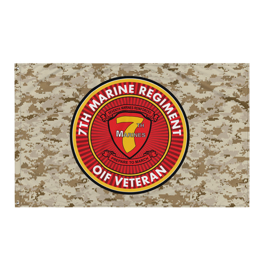 7th Marine Regiment OIF Veteran Emblem MARPAT Flag Tactically Acquired Default Title  
