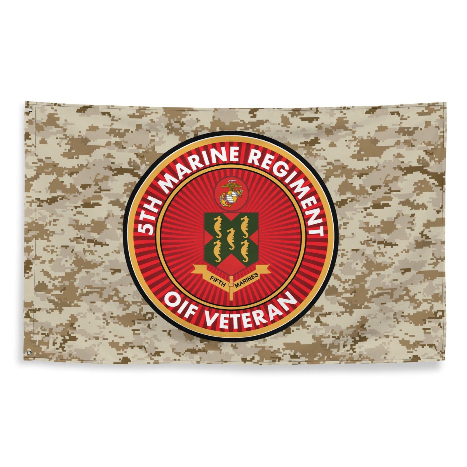 5th Marine Regiment OIF Veteran Emblem MARPAT Flag Tactically Acquired   