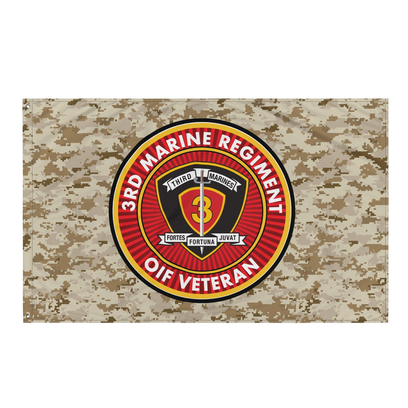 3rd Marine Regiment OIF Veteran Emblem MARPAT Flag