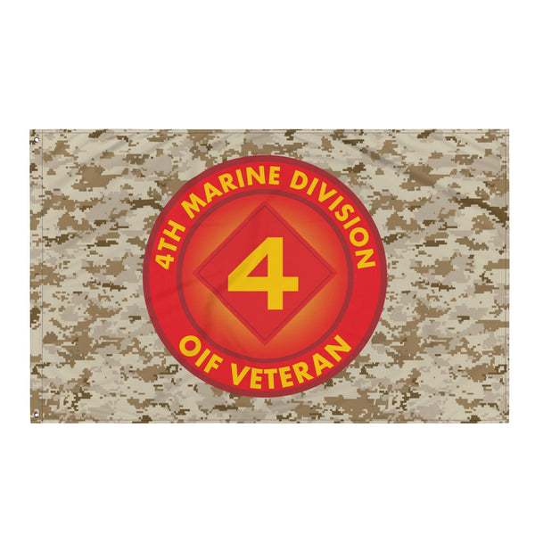 第4海兵師団 OIF退役軍人エンブレム MARPAT旗