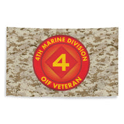 4th Marine Division OIF Veteran Emblem MARPAT Flag Tactically Acquired   