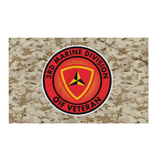 3rd Marine Division OIF Veteran Emblem MARPAT Flag Tactically Acquired Default Title  