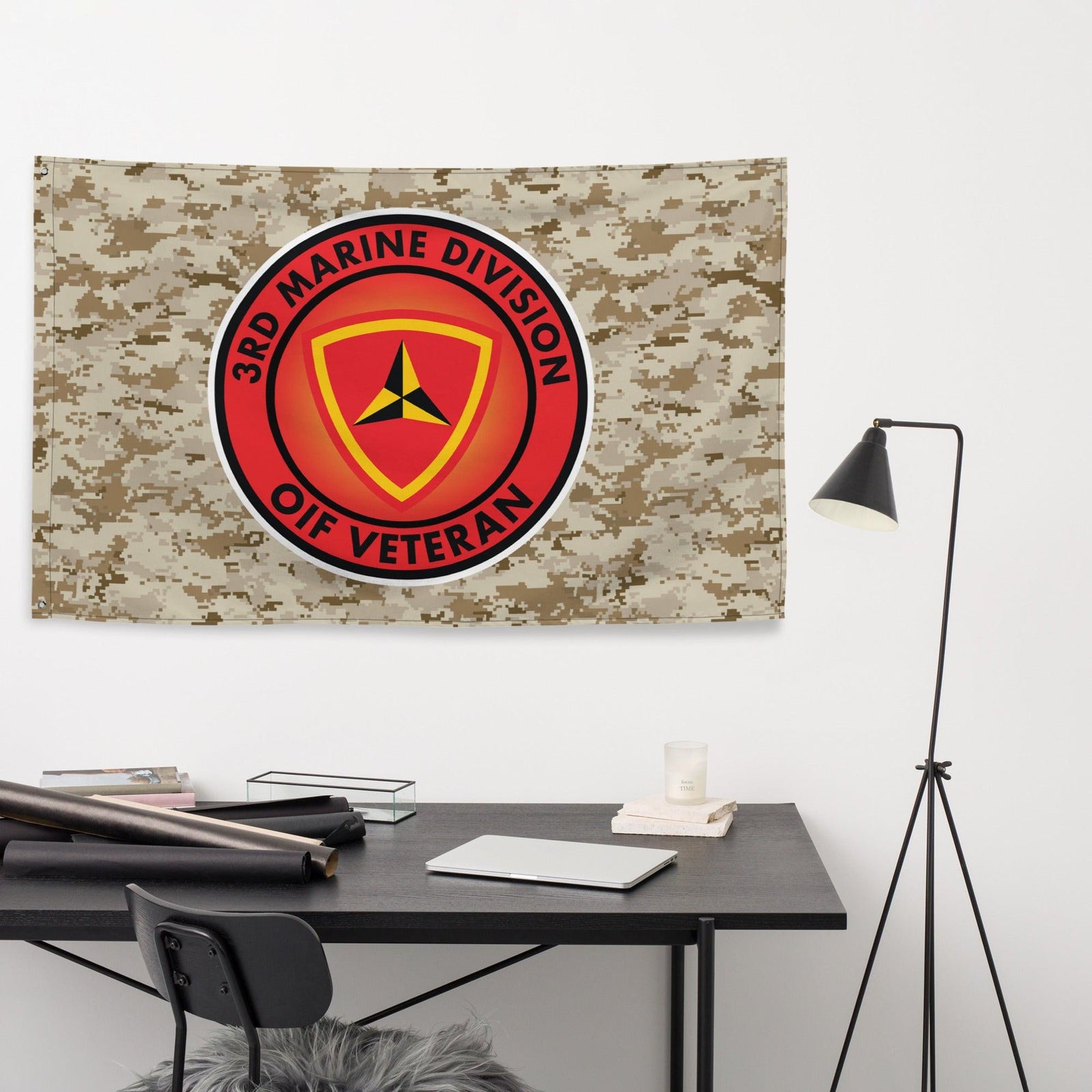 3rd Marine Division OIF Veteran Emblem MARPAT Flag Tactically Acquired   