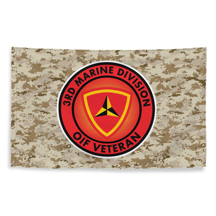 3rd Marine Division OIF Veteran Emblem MARPAT Flag Tactically Acquired   
