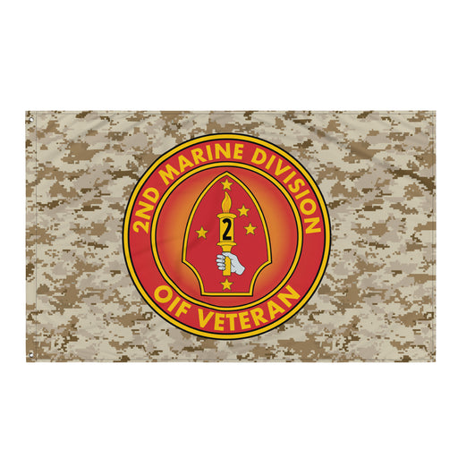 2nd Marine Division OIF Veteran Emblem MARPAT Flag Tactically Acquired Default Title  