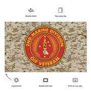 2nd Marine Division OIF Veteran Emblem MARPAT Flag Tactically Acquired   
