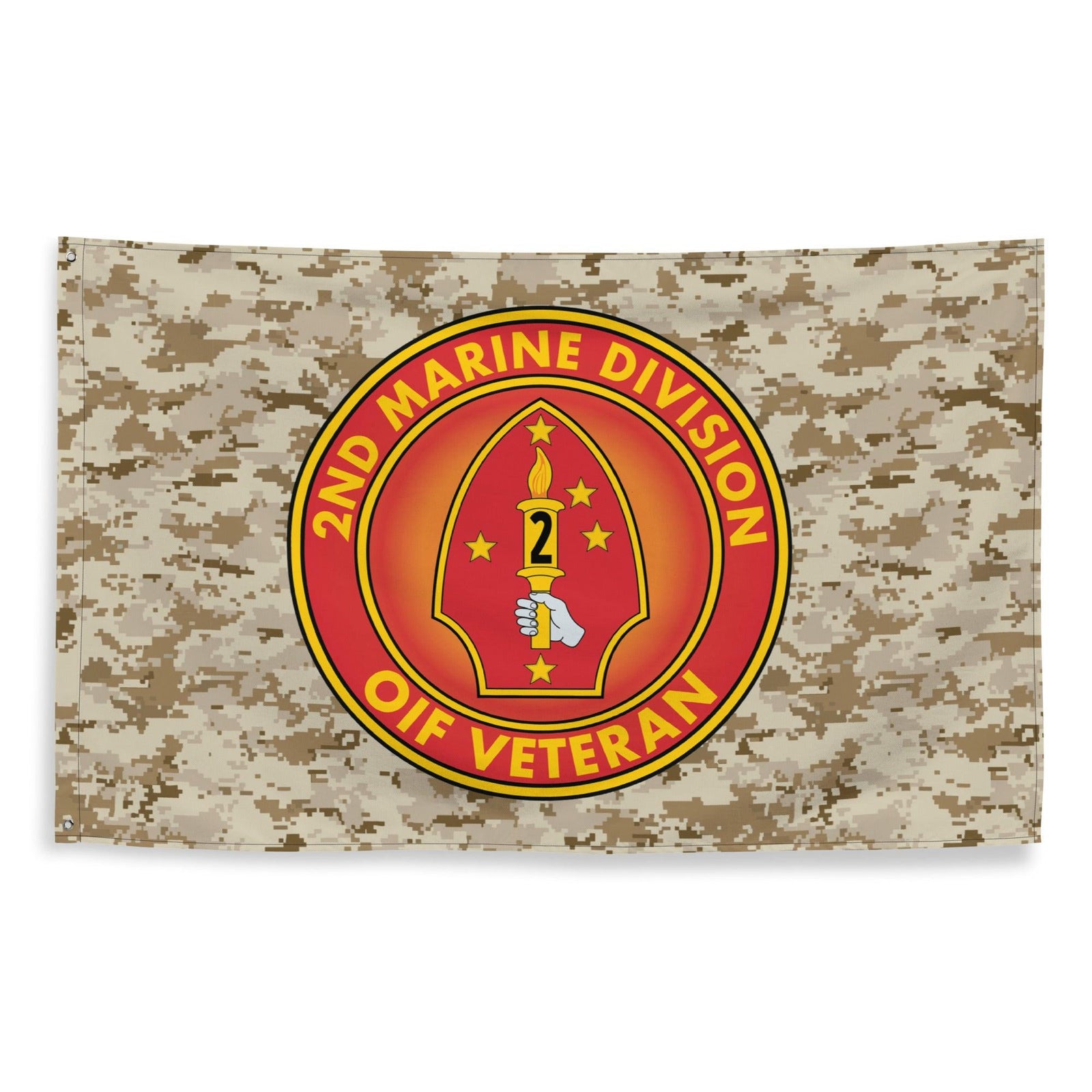 2nd Marine Division OIF Veteran Emblem MARPAT Flag Tactically Acquired   